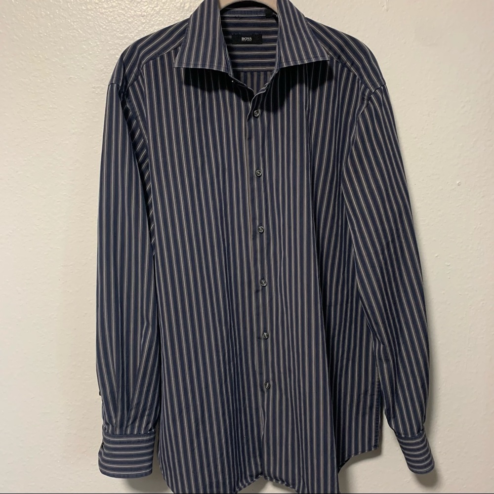 Boss Hugo Boss men’s button down shirt size 16 1/2 long sleeve